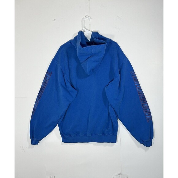 VTG Fox Racing Hoodie Men Large Blue Pullover Motocross Camo Logo Promo 90s Y2K - Picture 11 of 14